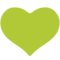 Green Heart emoji on Google